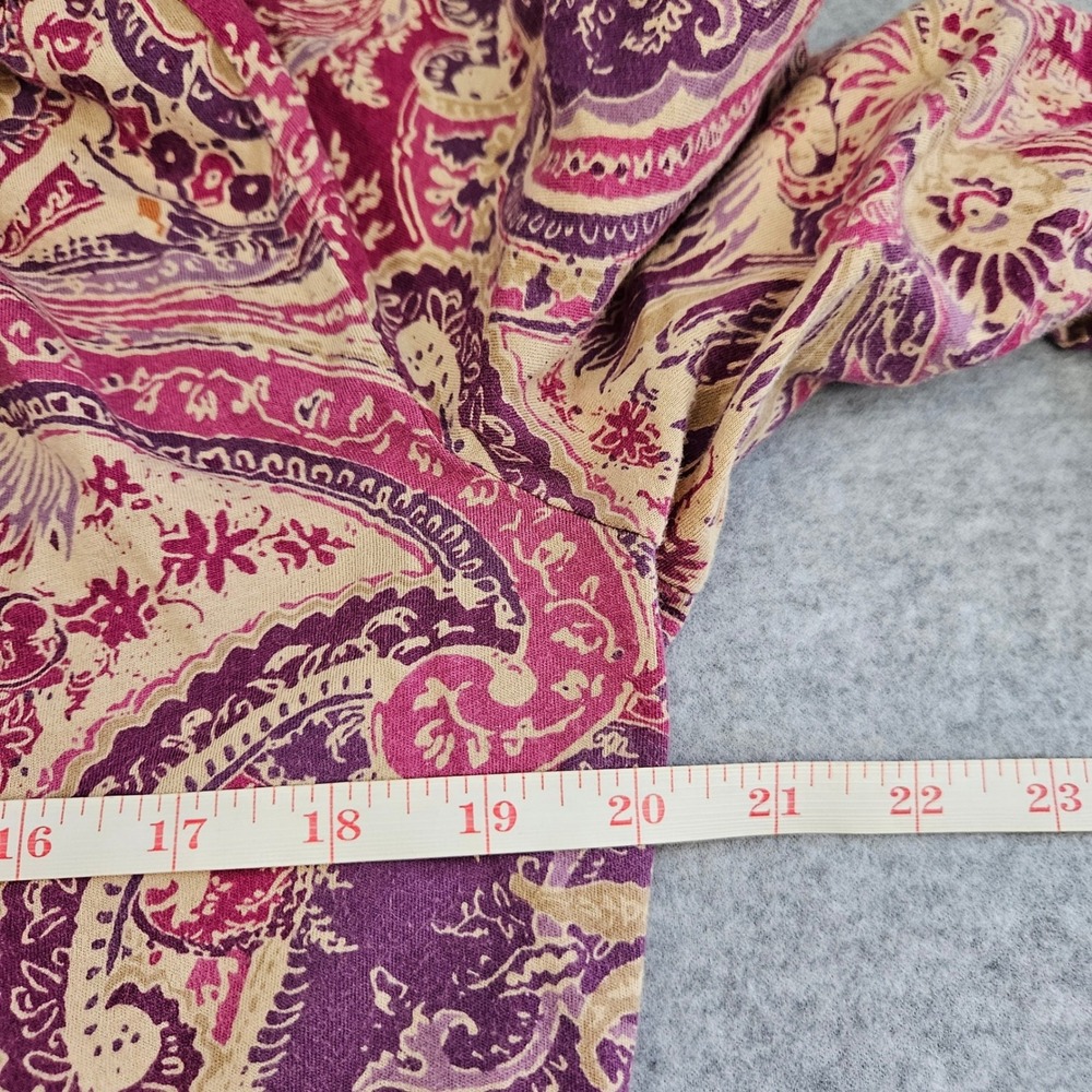 LAUREN RALPH LAUREN | Women Ruffle Blouse L Paisley Girly Feminine Boho Chic - Picture 14 of 16